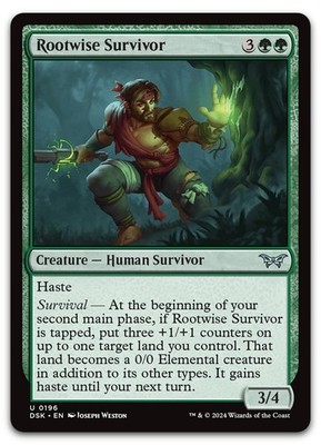 Rootwise Survivor #196 (NM) Duskmourn DSK Magic MTG