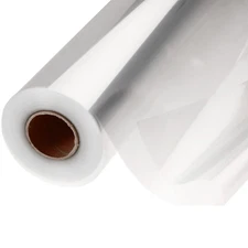 Clear Cellophane Wrap Roll 34.5" Wide x 220 Ft Long, 3 Mil ThickPlastic Trans...