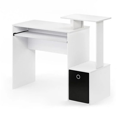 Furinno 12095WH-BK Econ Multipurpose Home Office Computer Writing Desk with B...