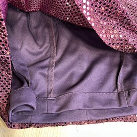 Niki By Niki Livas Burgundy Sequence Evening Dress Long Sleeves Sz 10 USA MADE