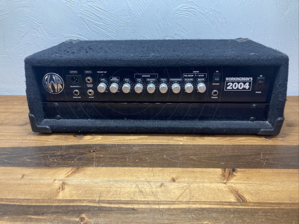 SWR Workingman's 2004 200 watt Bass Amp Head with wooden rack case
