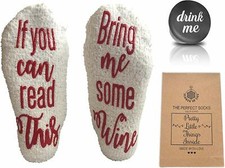 If You Can Read This Bring Me Wine Socks -Accessories Gifts Birthday Anniversary