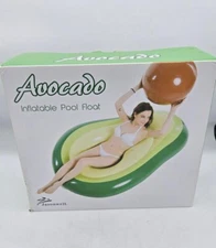 NIB- Inflatable Avocado Pool Float with Ball XL
