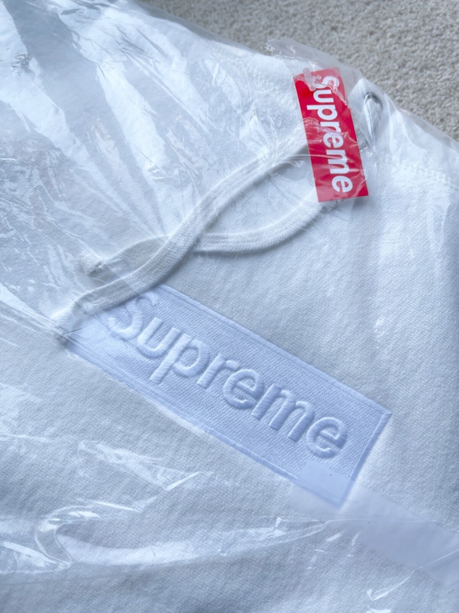 Supreme BOX LOGO HOODED SWEATSHIRT White XL FW23 | eBay UK