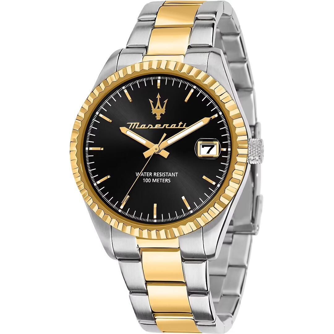 Orologio Uomo Maserati Competizione Solo Tempo Bicolore R8853100042 NUOVO E O...