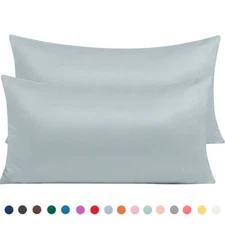 2 PCS Silky Satin Pillowcases Standard Queen King Size Luxury for Hair and Skin