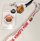 The KRUSTY KRAB ID Holder Lanyard & Burger Keychain sticker 2019 SpongeBob