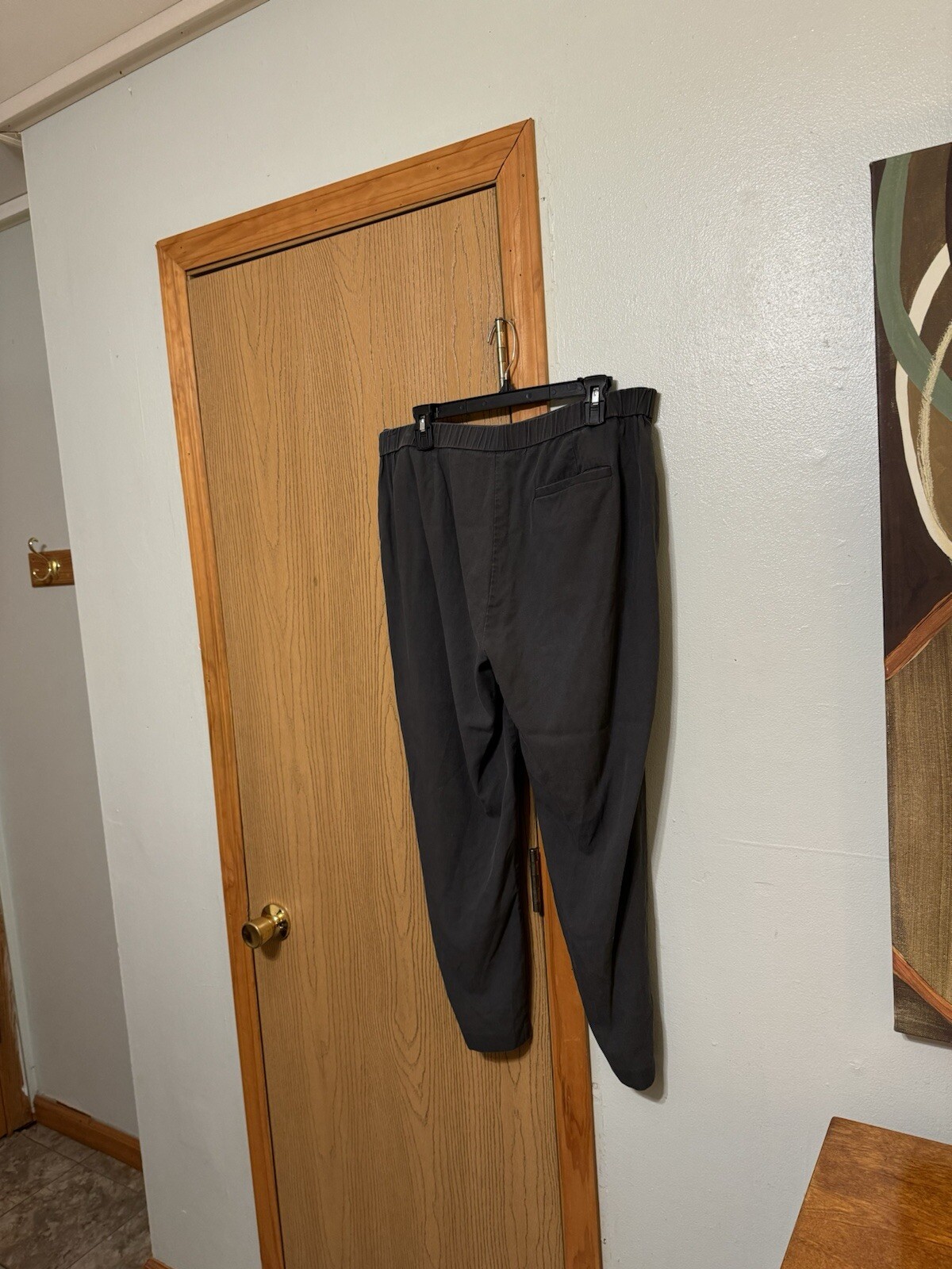 Eileen Fisher Medium Solid Gray Cropped Pants w/S… - image 3