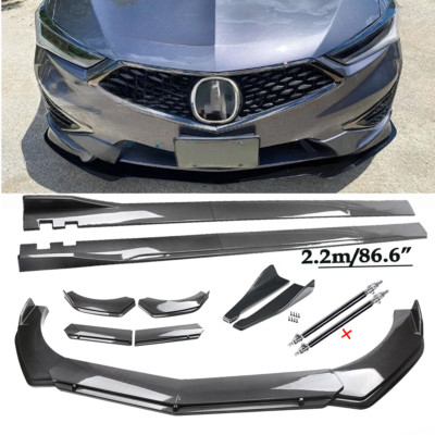For Acura Integra Carbon Fiber Front Bumper Lip Chin Spoiler Body Side Skirt