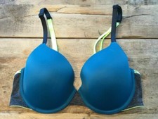 PINK Victoria's Secret Neon Teal 32DD Wear Everywhere T-Shirt Light Lined Bra