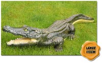 Krokodile Alligator Figur Statue Skulptur Garten Teich Deko Gartenteich Reptil