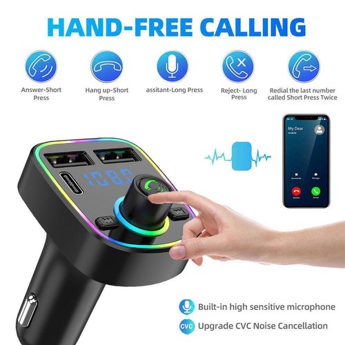 Handsfree Bluetooth FM Transmitter Car Kit Radio MP3 Player USB Adapter' X4 V1Z1 - Picture 3 of 11