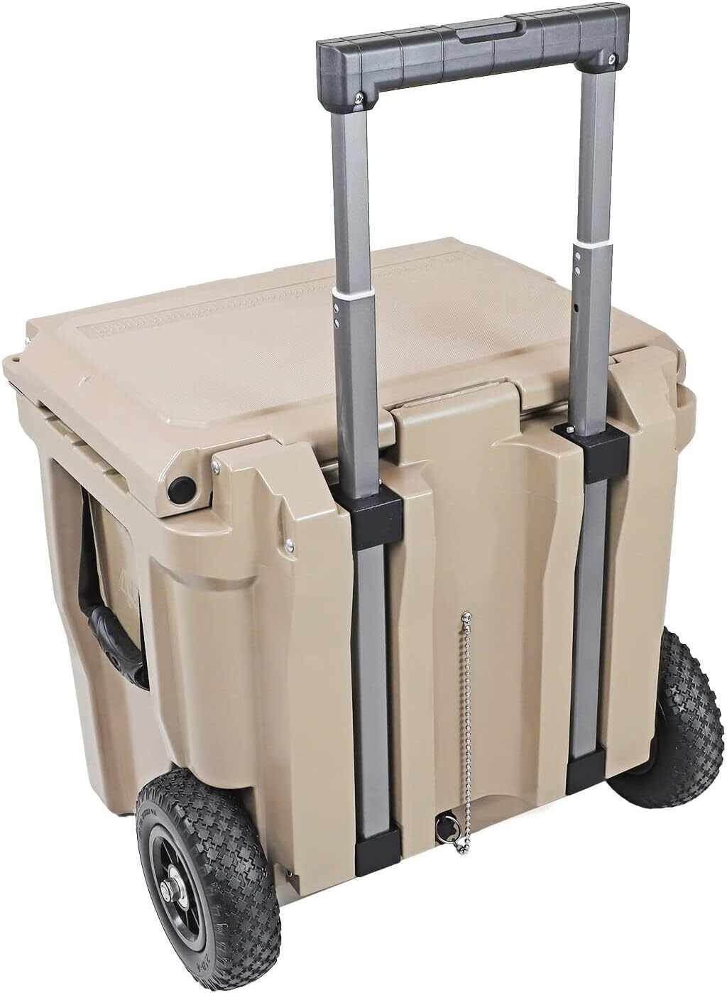 Xspec 45 Quart Towable Roto Molded Ice Chest with Wheels Durable