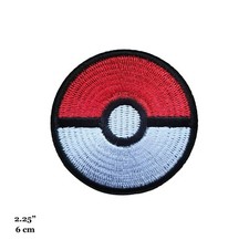 Pokemon Pokeball Small Embroidered Iron On Patch