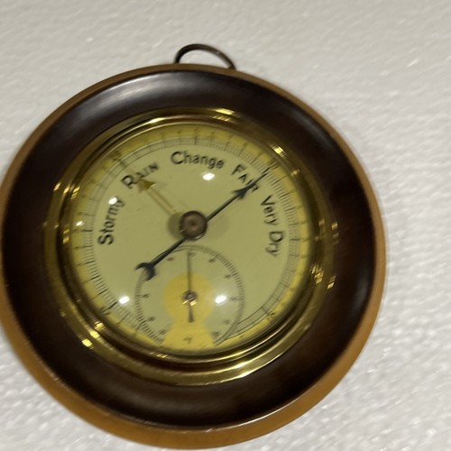 Vintage Hoffritz NY Hanging Barometer Wood Metal Made In Germany Weather Gauge eBay