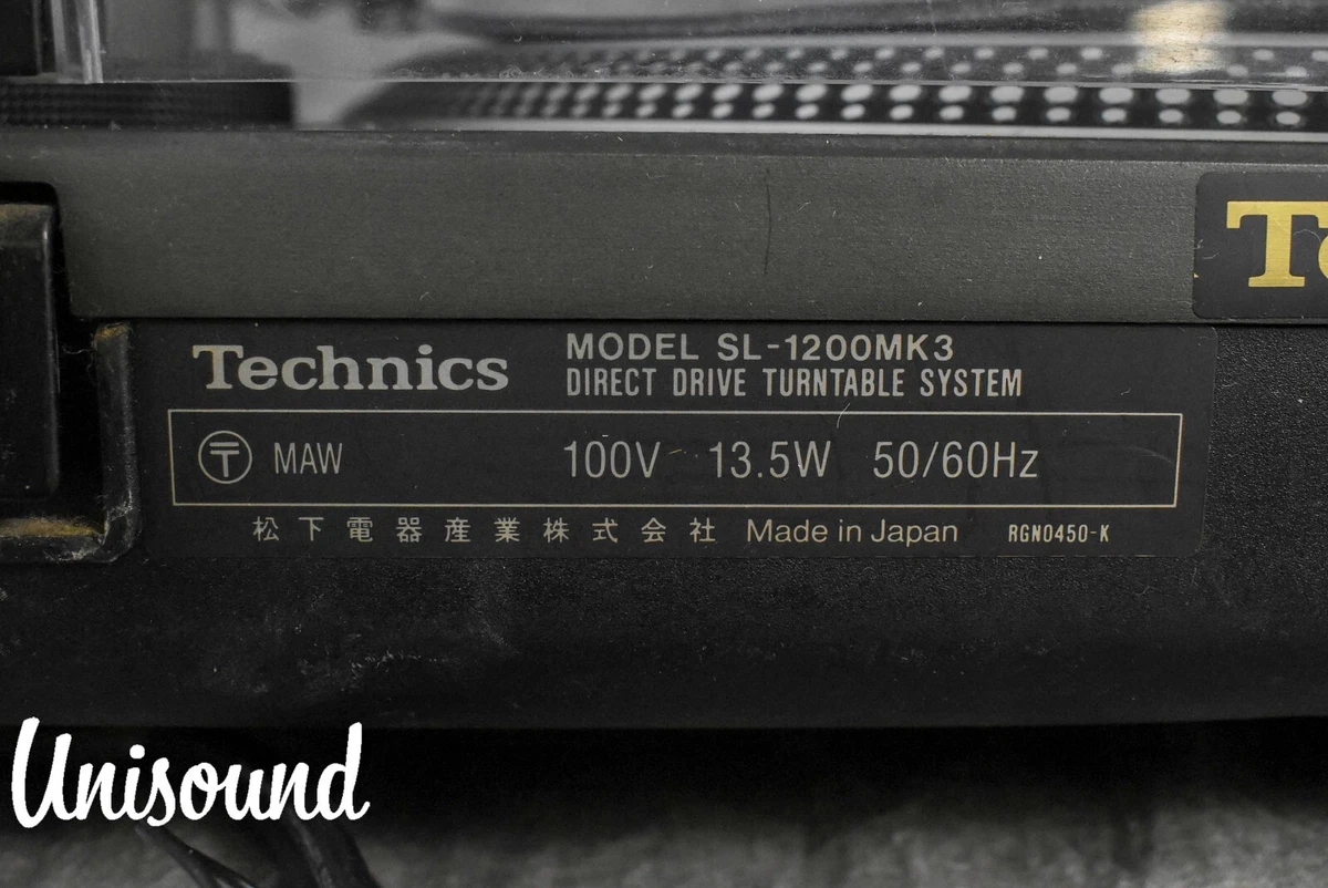 Technics SL-1200 MK3 Black Direct Drive DJ Turntable in Very Good condition