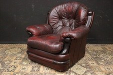 Bella poltrona armchair Chesterfield / Chester bergere / inglese /pelle bordeaux