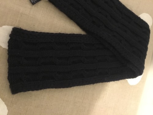 Girls Boys Gap Navy Blue Cableknit Scarf Age 8-11 One Size - Picture 4 of 12