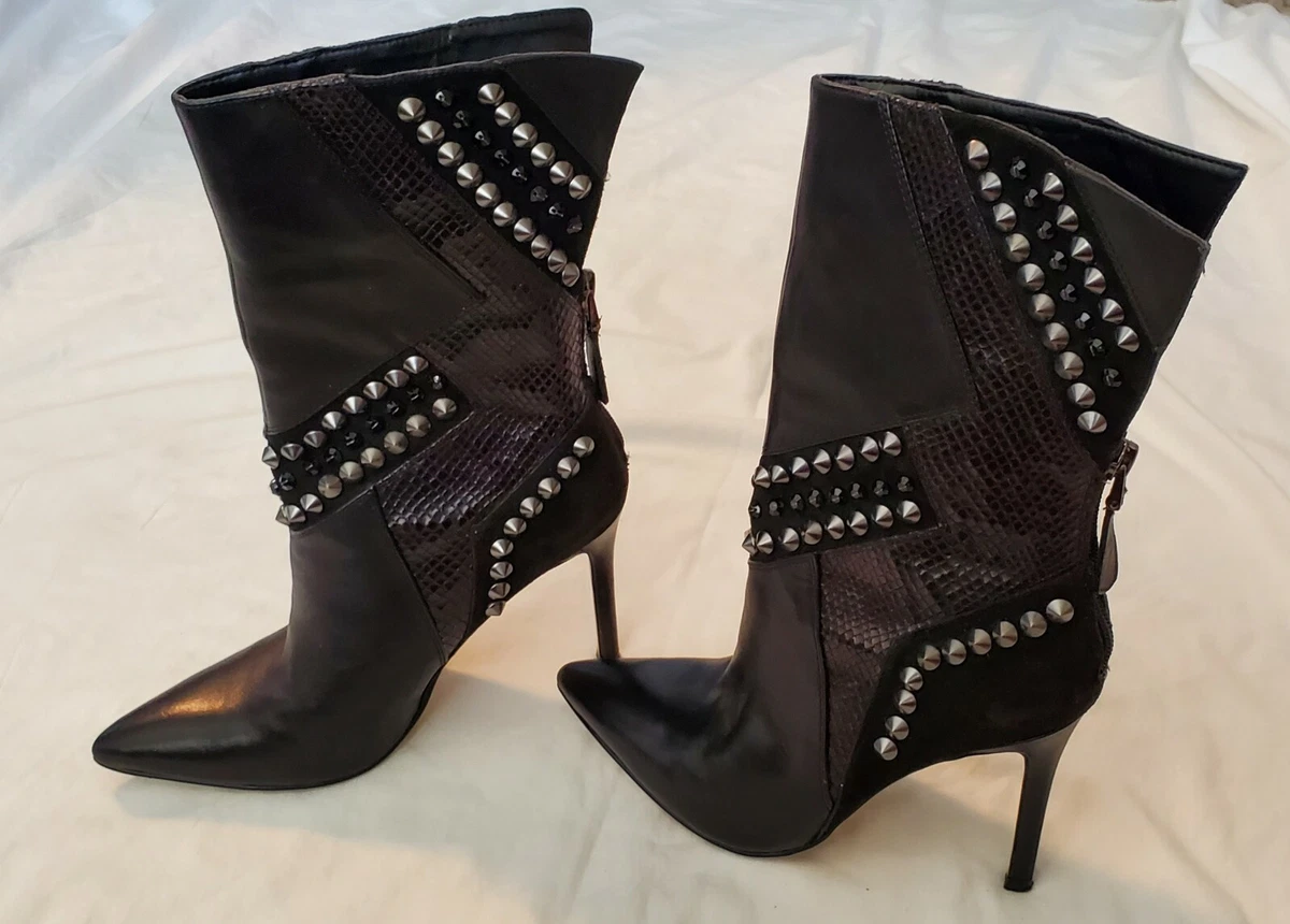 Guess leather store ankle boots