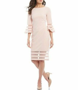 calvin klein petal sleeve sheath dress