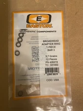 Easton Broadhead Adapter Rings Bar 3 Black (12 Pack)
