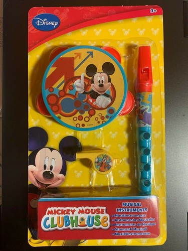 DISNEY MICKEY MOUSE CLUBHOUSE MUSICAL INSTRUMENTS NIP 3 PIECE SET KIDS FUN! - Picture 1 of 3