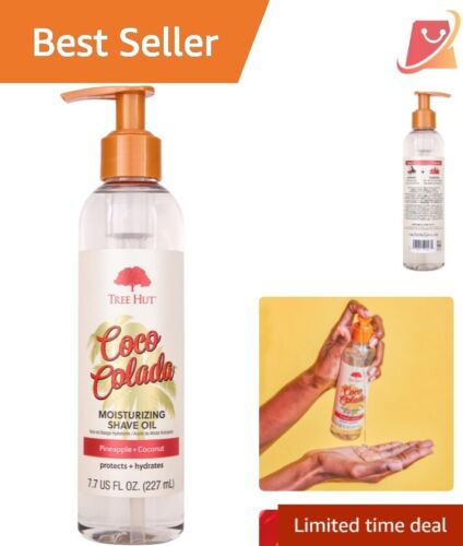 Luxurious Coconut & Pineapple Scented Shave Oil, 7.7 fl oz - Smooth, Close Shave