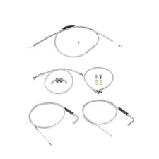 12" 14" Handlebar Brake Line Clutch Throttle Cable Kit For Harley Dyna FXDWG ABS