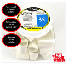 Charlotte Pipe 3/4 Inch PVC Schedule 40 S X S Coupling Pro Pack 25-Pack