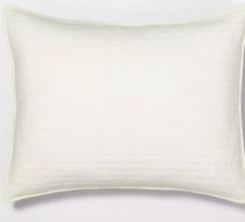 Hearth Hand Solid Sour Cream Texture Quilted Sham Standard Nwot