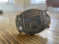 BASS 1992 25 years Bass Anglers Fishing Society commemorative belt buckle