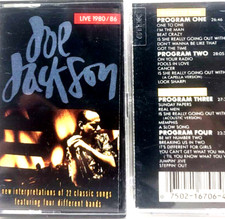Joe Jackson Live 1980/86 Two Audio Cassette Tapes 1988 Vintage F17 