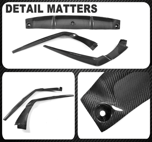Difusor trasero de carbono parachoques trasero alerón para BMW G30 G38 paquete M 2017-2019 - Imagen 10 de 10