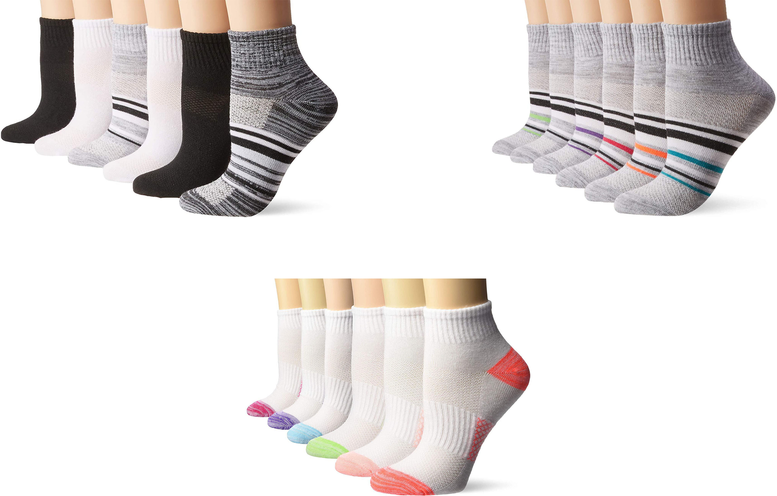 Hanes Women's Lightweight Breathable Ankle Socks (6 Pairs) eBay