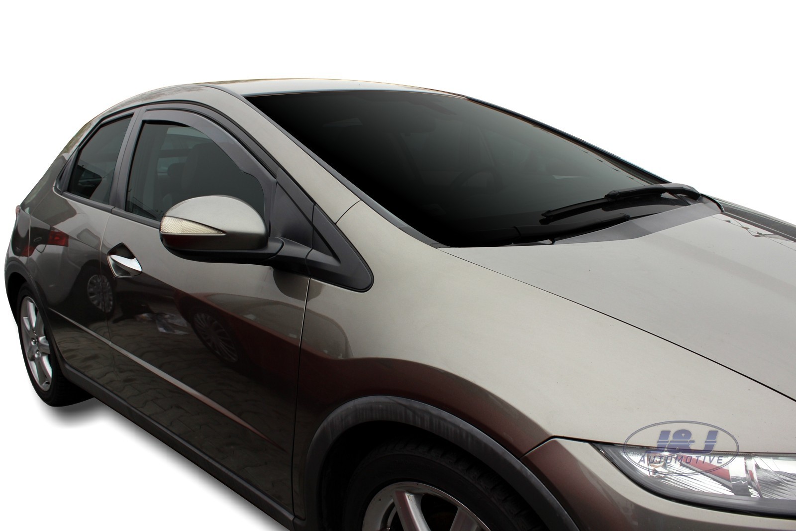 Déflecteurs de vitre Honda Civic HEKO fumés anti-pluie et anti-bruit de vent 2 pièces