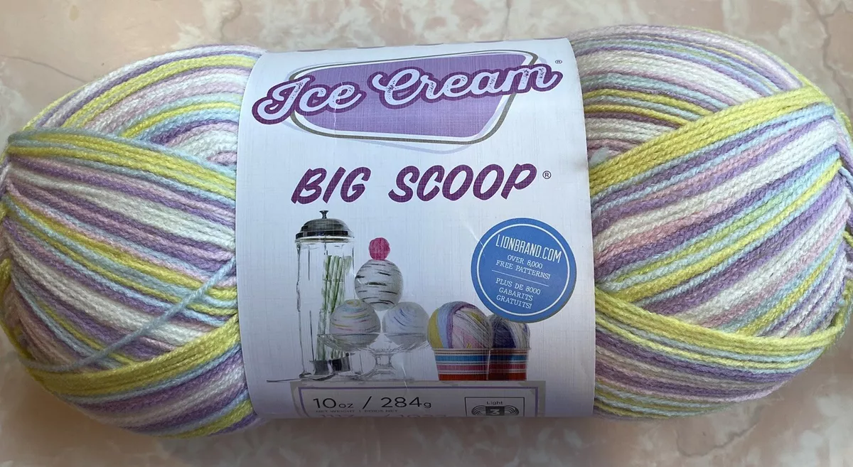 Lion Brand Yarn Ice Cream Big Scoop - Color - Cotton Candy, 10oz 1117 yds