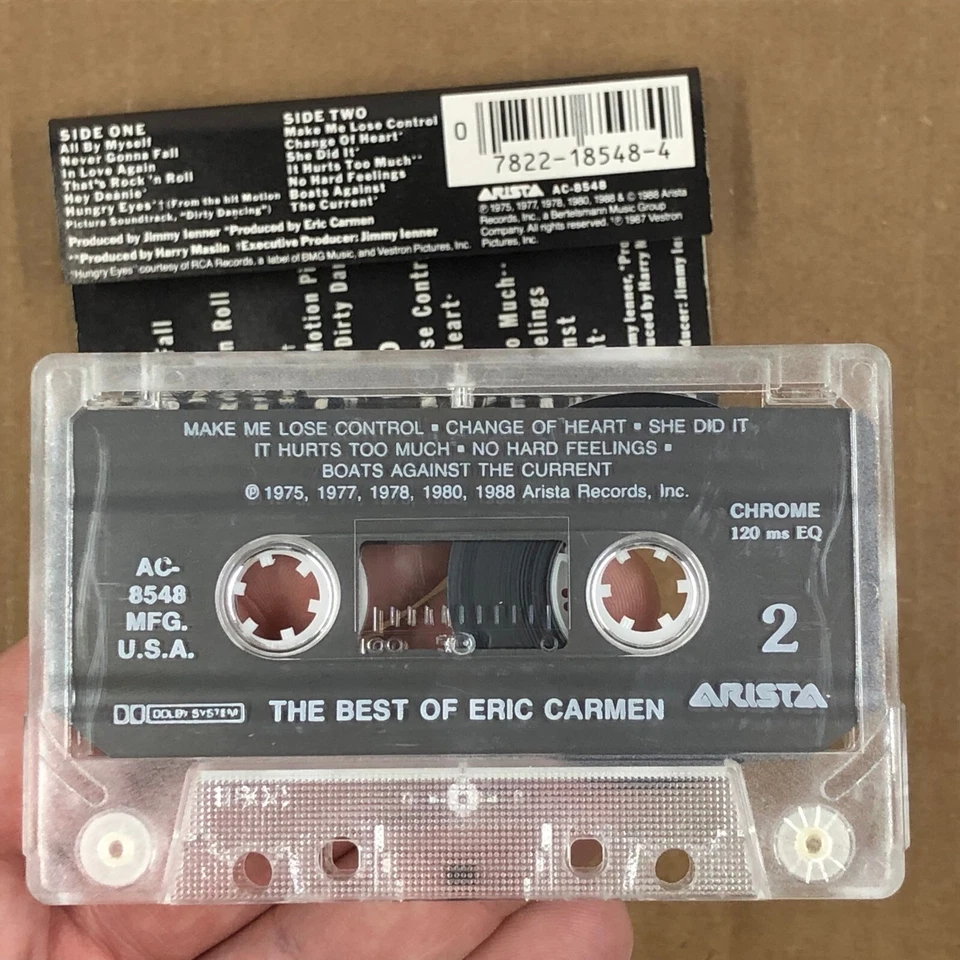 ERIC CARMEN Cassette Tape BEST OF 70s 80s Rock Pop HUNGRY EYES DIRTY DANCING - Image 3 of 4