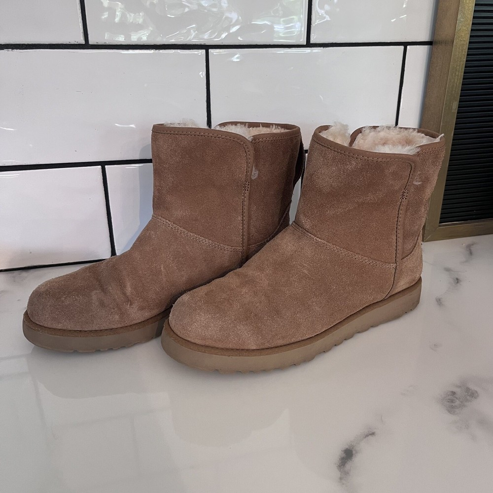 UGG Women's Cory II Chestnut Suede Ankle Boots 1125792 Slip On Size 6