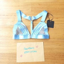❣️  Honey Birdette Linda C Blue Bralette Size Extra Small XS Sheer Sexy ❣️