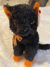 Ty Beanie Babies FRAIDY Halloween Black Cat 6  Plush Bean Bag Vintage 2001 Toy
