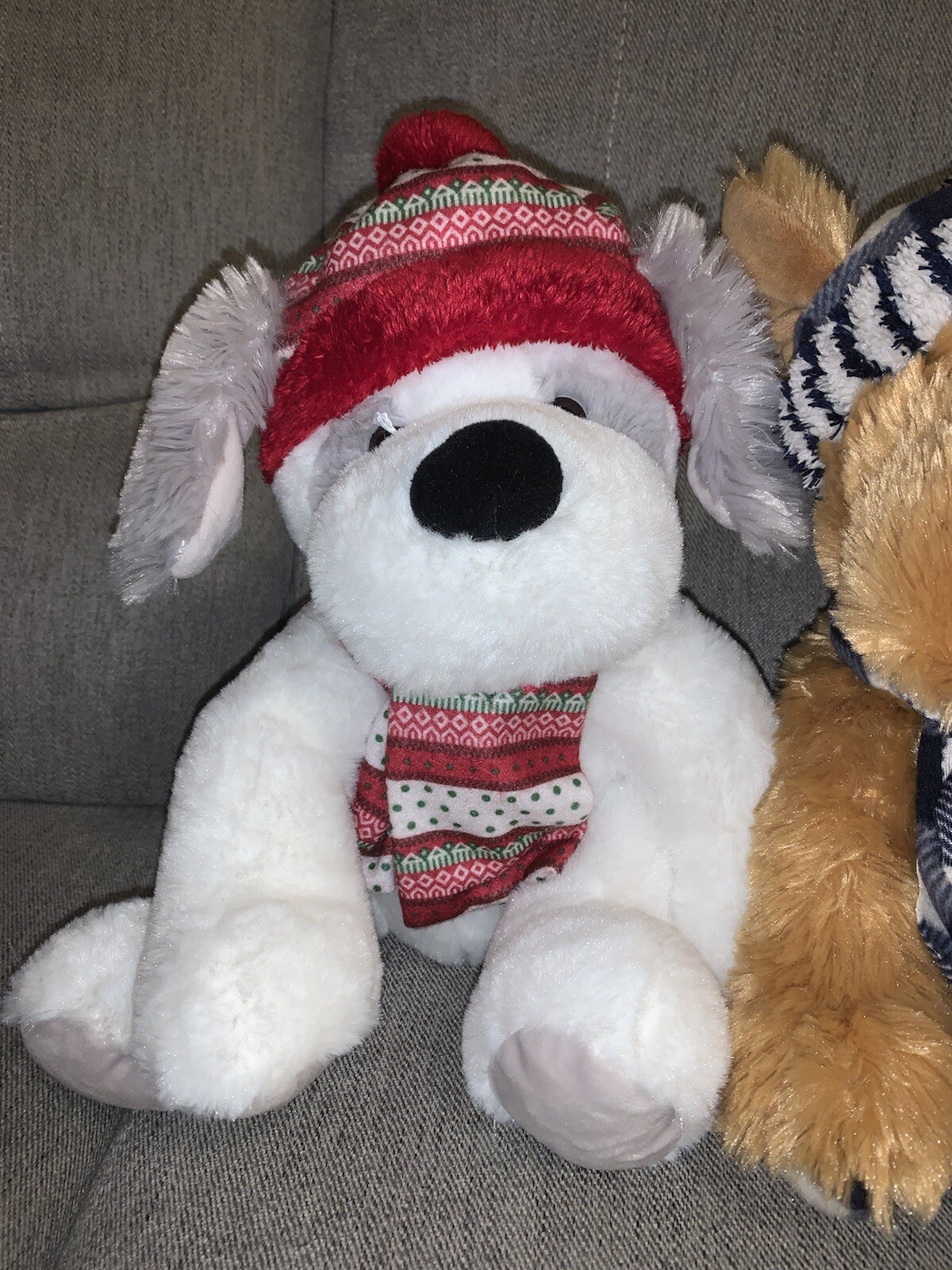 Hugfun Int'l Gentle  Treasures 14" St. Jude Floppy Soft Plush Holiday Dogs Lot 3