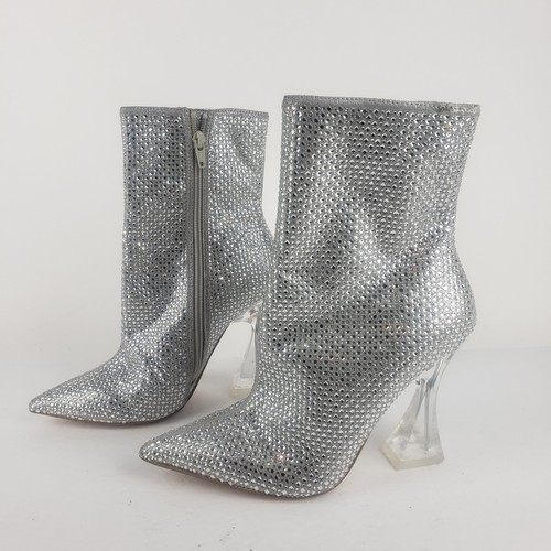 Steve Madden Vivy-R Heel Rhinestone Point Toe women's Booties Size 7 - Picture 2 of 15