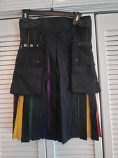 Unisex Scottish Utility Kilt Rainbow Hybrid LGBT Pride 30x24