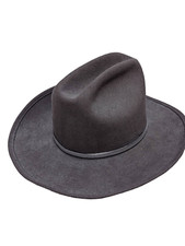 Eddy by Chris Eddy Mens Gray Wool USA Made Silver Metallic Band Cowboy Hat 6 7/8