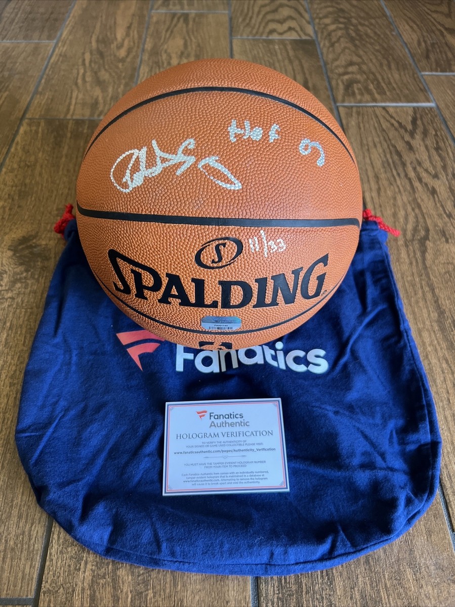 PATRICK EWING Signed Spalding Official Game Ball Basketball HOF08