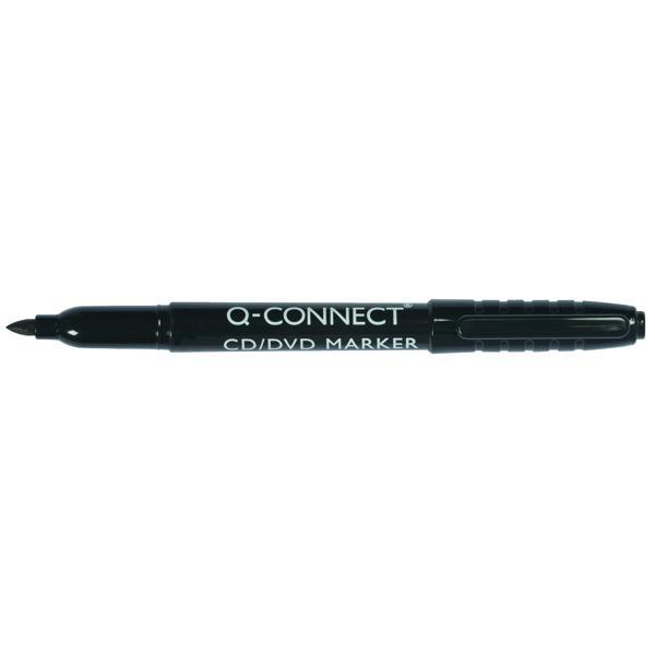 2 x packs Q-Connect Permanent Marker Fine Bullet Tip KF02300 - Black, Pack of 10 - Image 2