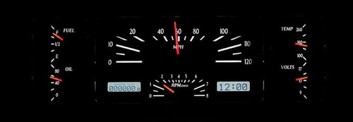 Dakota Digital 1939 Chevy Car Analog Gauge System Silver Alloy White VHX-39C-S-W - Picture 2 of 5