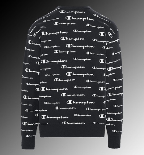 Champion All Over Print Logo Pullover Crew Sweatshirt Size XL - Picture 6 of 10