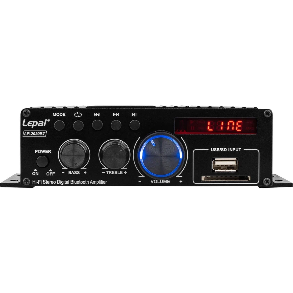 Lepai LP-2020BT Bluetooth Hi-Fi аудио мини класса D стерео усилитель FM медиа wit - Изображение 2 из 4