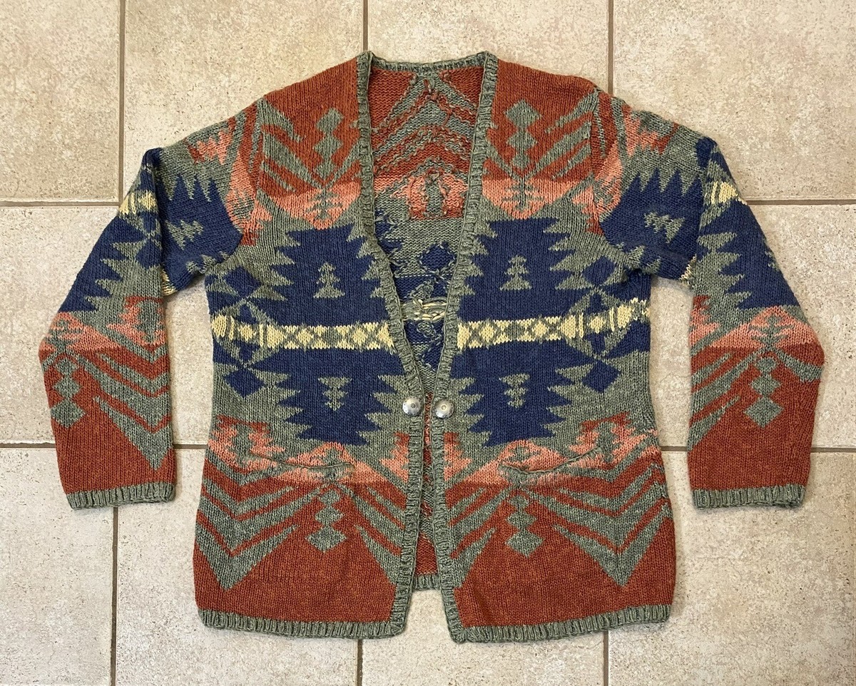 Ralph Lauren Navajo Cardigan 風車柄 スワスティカ Polo Ralph Lauren Cardigan Sweater Aztec Indian Southwestern